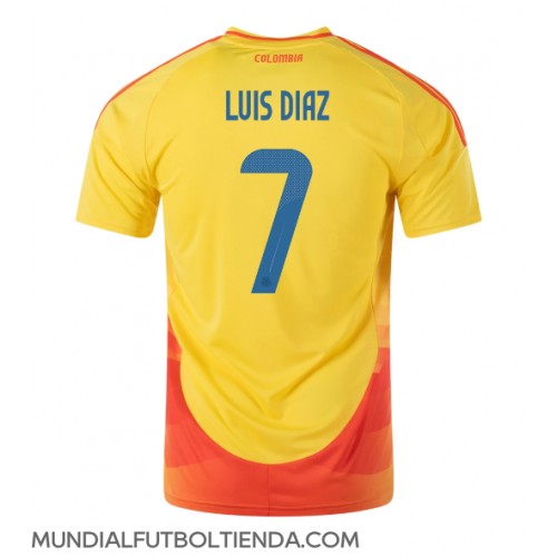 Camiseta Colombia Luis Diaz #7 Primera Equipación Replica Copa America 2024 mangas cortas